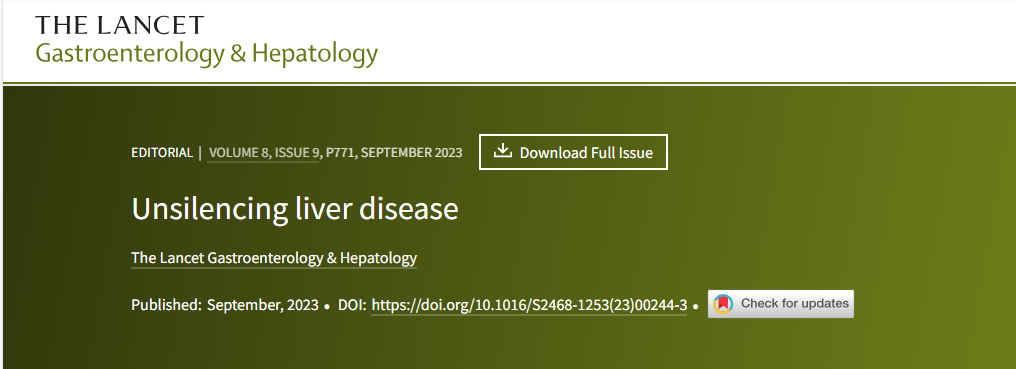 柳葉刀最新社評：讓肝病不再沉默，大力推動FibroScan的普及性